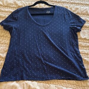 Banana Republic Navy Polka Dot Tee